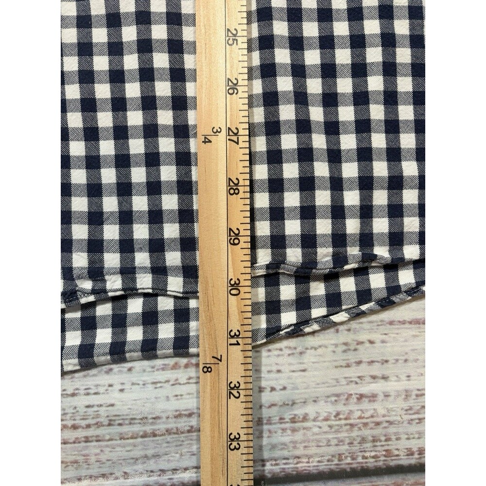 Nordstrom Men’s Regular Fit Dress Shirt Button Down Size Large Black White Plaid - Picture 8 of 11